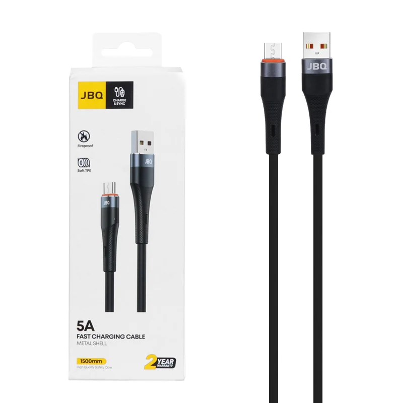 کابل شارژ 1.5 متری فست اندروید JBQ مدل CA-514 - مشکی (گارانتی یکساله رصاصی)