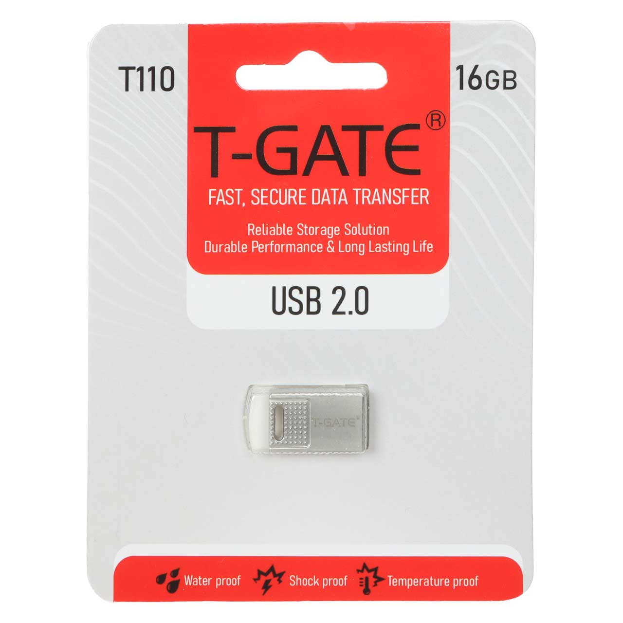 T-GATE T110 USB2.0 Flash Memory - 16GB - نقره ای (گارانتی آسان سرویس)