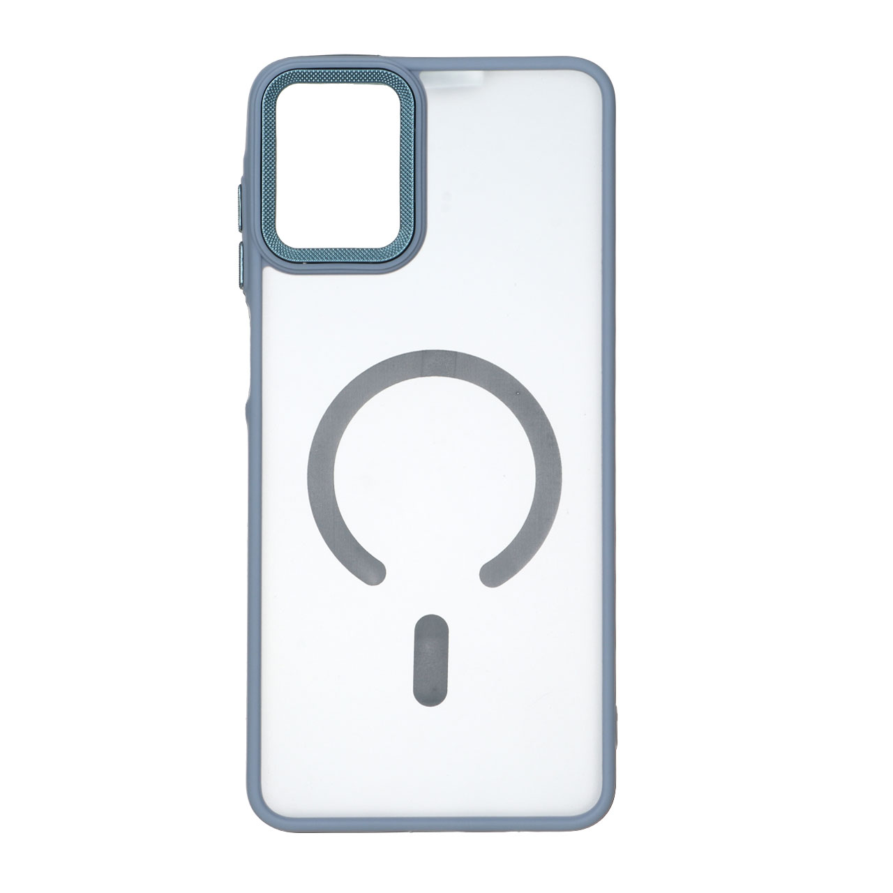 قاب مات لنز کربن طرح مگ سیف دور رنگی Samsung Galaxy A07 - طوسی