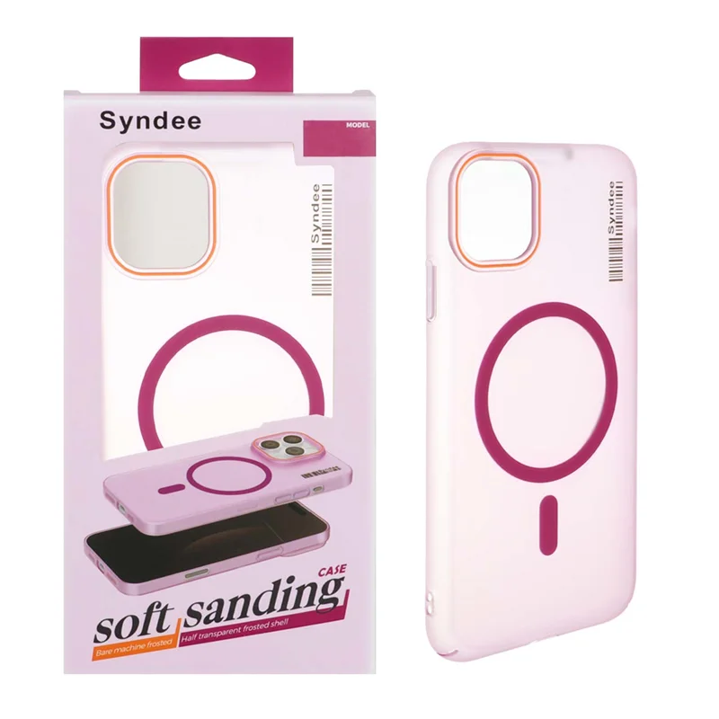 قاب اورجینال Syndee پشت مات MagSafe مدل Apple iPhone 11 - سرخابی (پک دار )