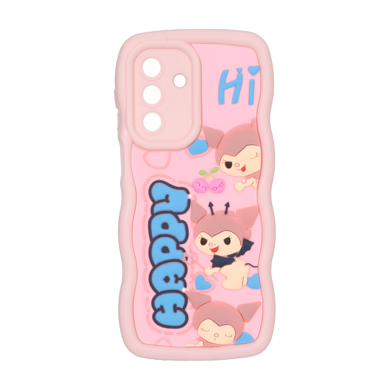 قاب کنگره ای عروسک برجسته محافظ لنزدار Samsung Galaxy A17 - طرح 148