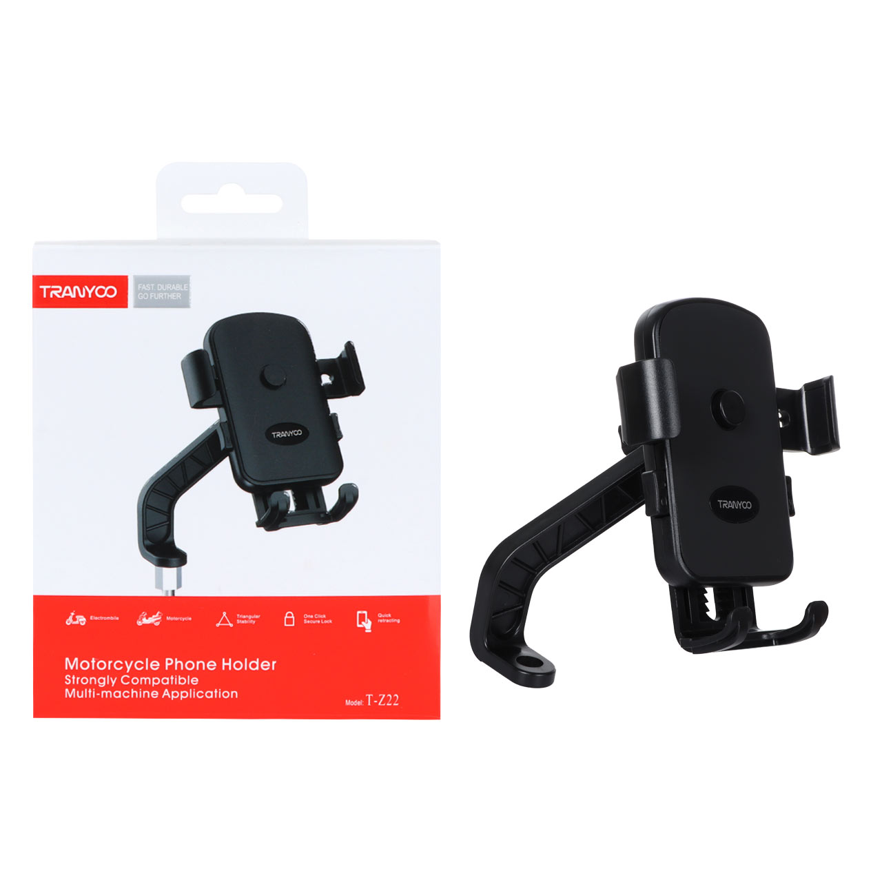 هولدر گوشی موبایل مخصوص موتورسیکلت Tranyoo مدل T-Z22- مشکی