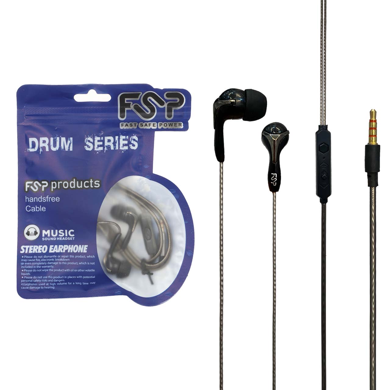 هندزفری با سیم FSP مدل H08 - مشکی BSA