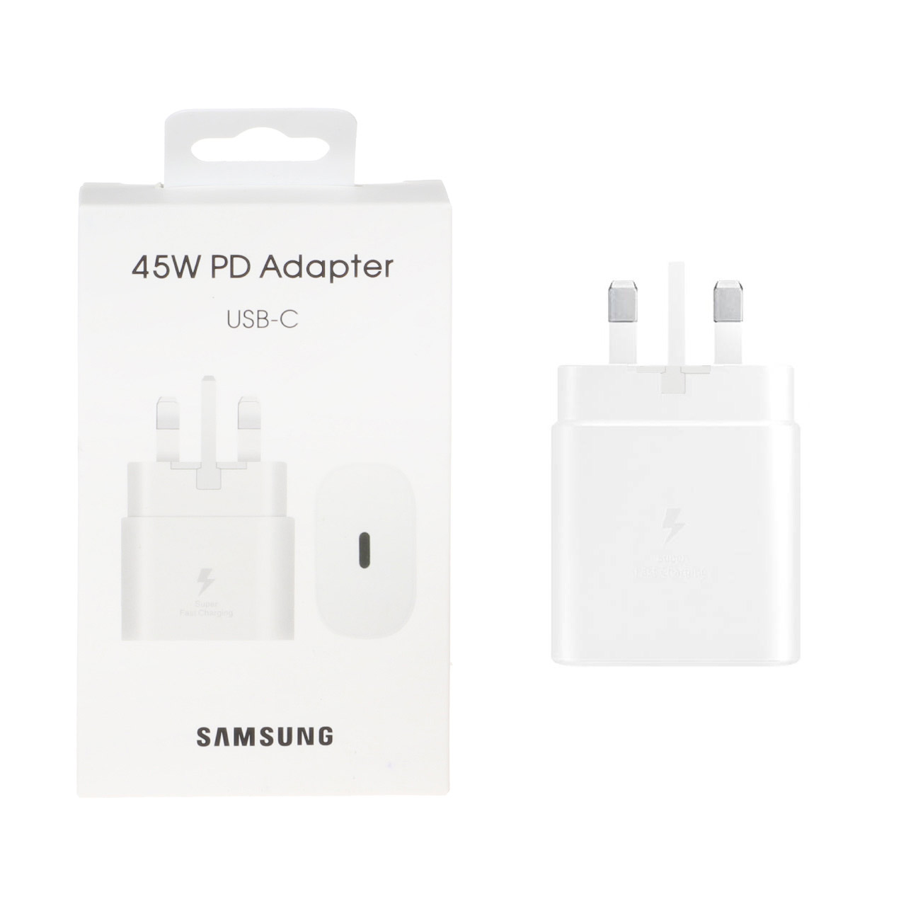 شارژر دیواری سه پین PD و فست تک پورت SAMSUNG Type-C مدل 45W  - سفید - DST (گارانتی شش ماهه) - درجه یک