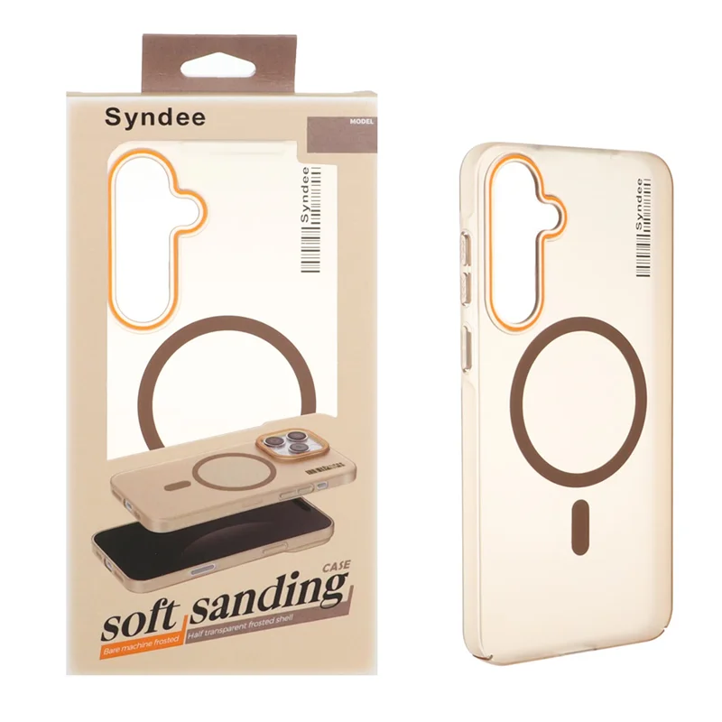 قاب اورجینال Syndee پشت مات MagSafe مدل Samsung Galaxy A55 - قهوه ای (پک دار )