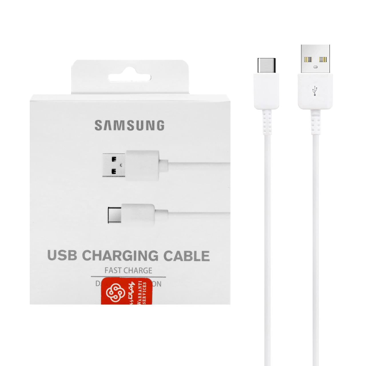 کابل شارژ فست Type-C مدل S10-Eu پک دار - سفید (گارانتی پارتیان پایا) درجه یک