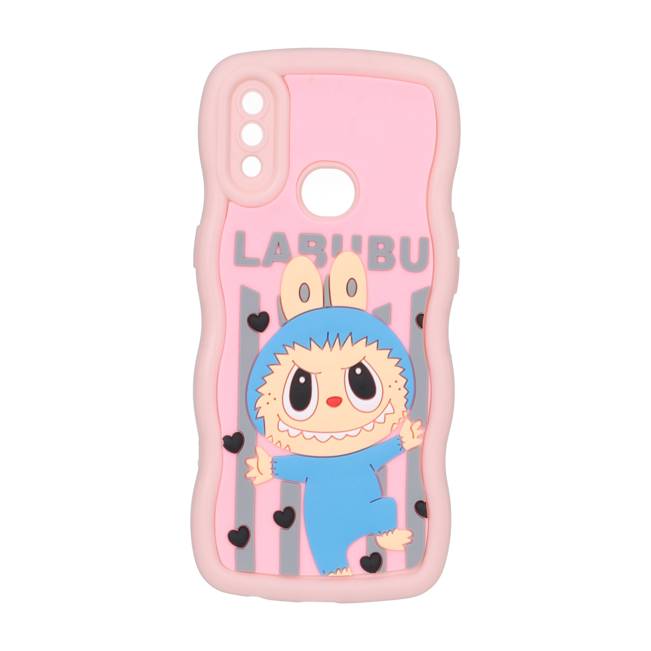 قاب کنگره ای عروسک برجسته محافظ لنزدار Samsung Galaxy A10s - طرح 134