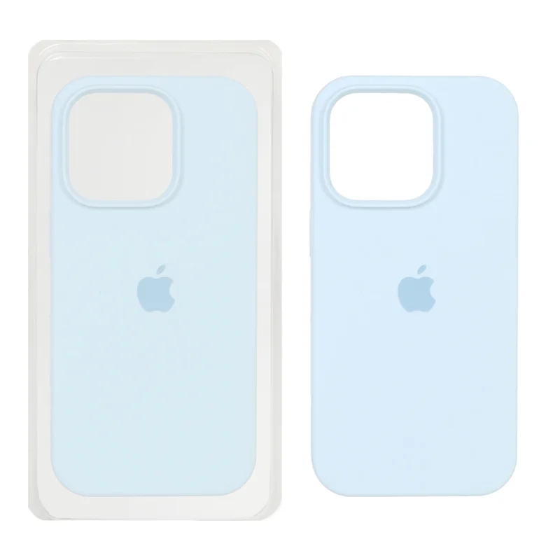قاب سیلیکونی پاک کنی اورجینال Apple iPhone 16 Pro - آبی روشن (پک اصلی )