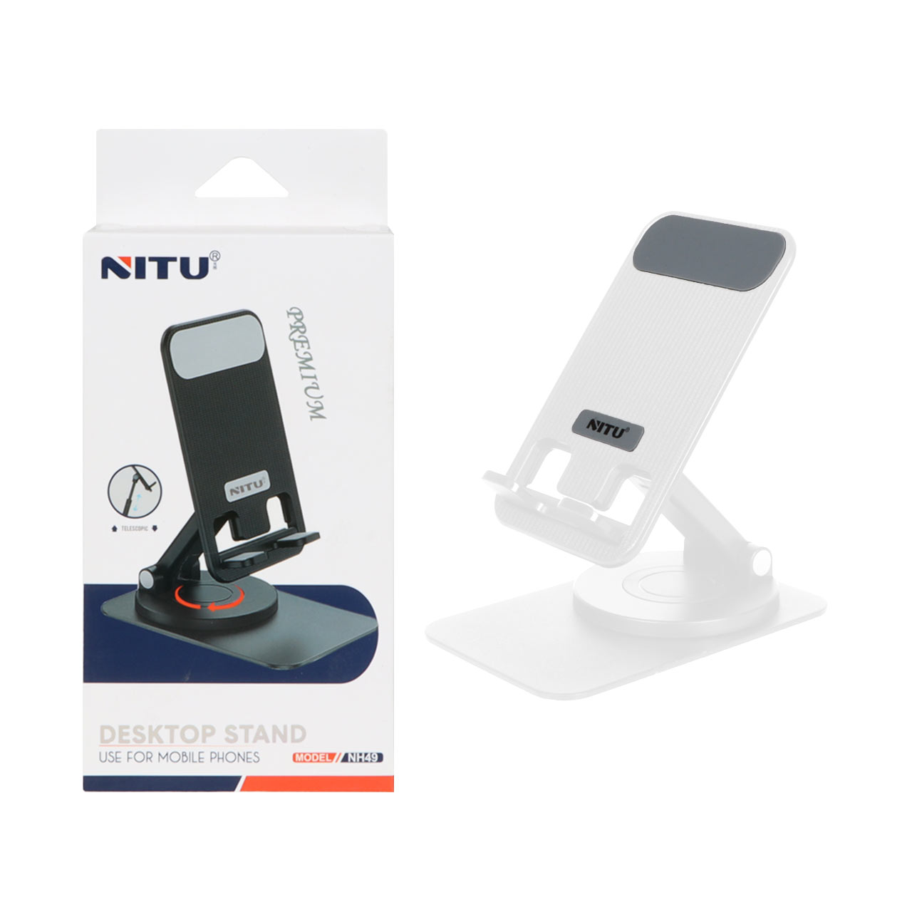 هولدر گوشی موبایل پایه دار NITU مدل NH49 - سفید