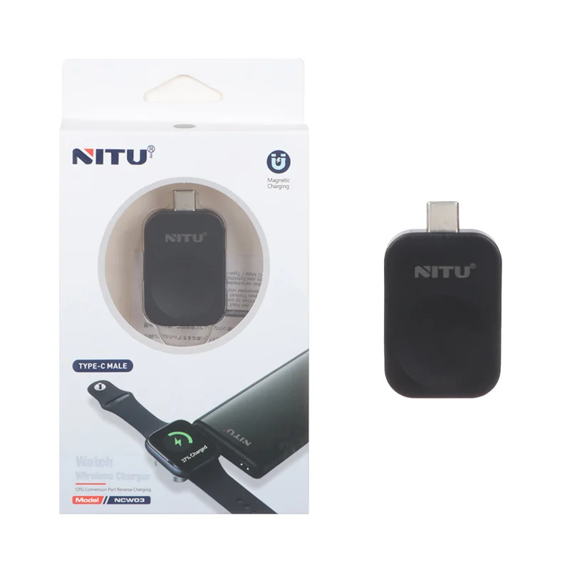 شارژر وایرلس ساعت هوشمند Nitu مدل NCW03 - مشکی