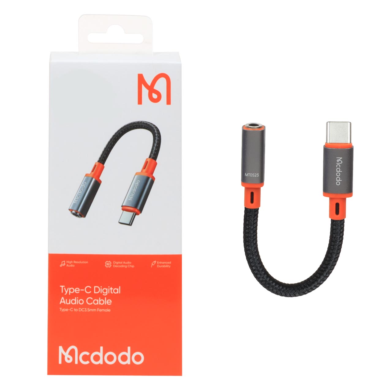 تبدیل Type-C به جک 3.5 میلی متری Mcdodo مدل CA-7561 - مشکی (گارانتی یکساله متین)