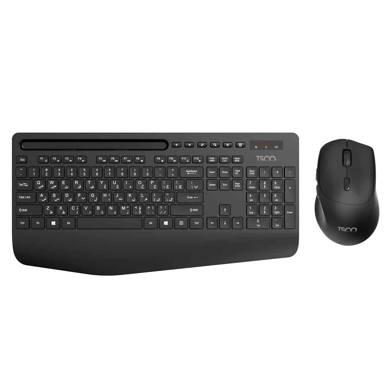 کیبورد و ماوس بی سیم TSCO مدل TKM 7025W - مشکی