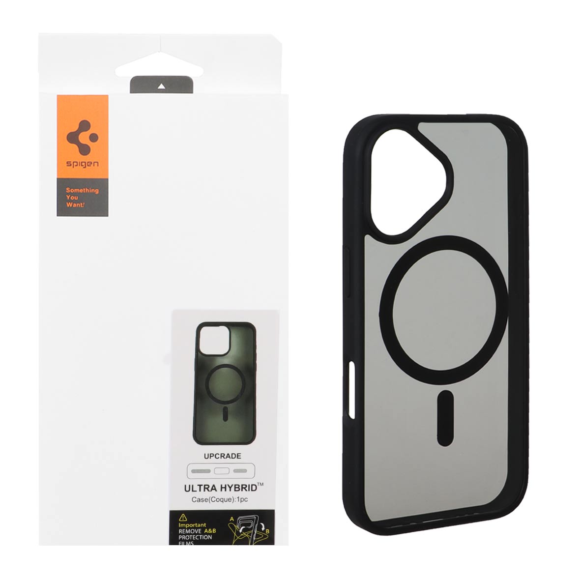 قاب اورجینال Magsafe Spigen با توری اسپیکر فلزی Apple iPhone 17 - مشکی (پک دار)