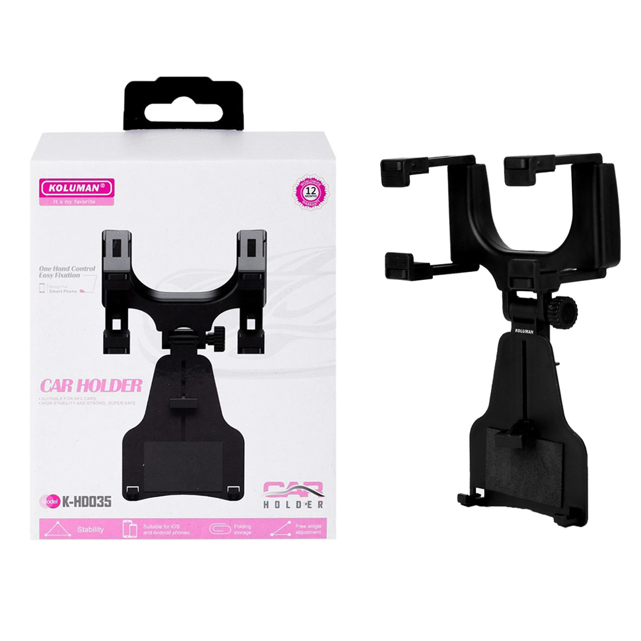 هولدر گوشی موبایل Koluman مدل K-HD035 - مشکی (گارانتی یکساله PMC)