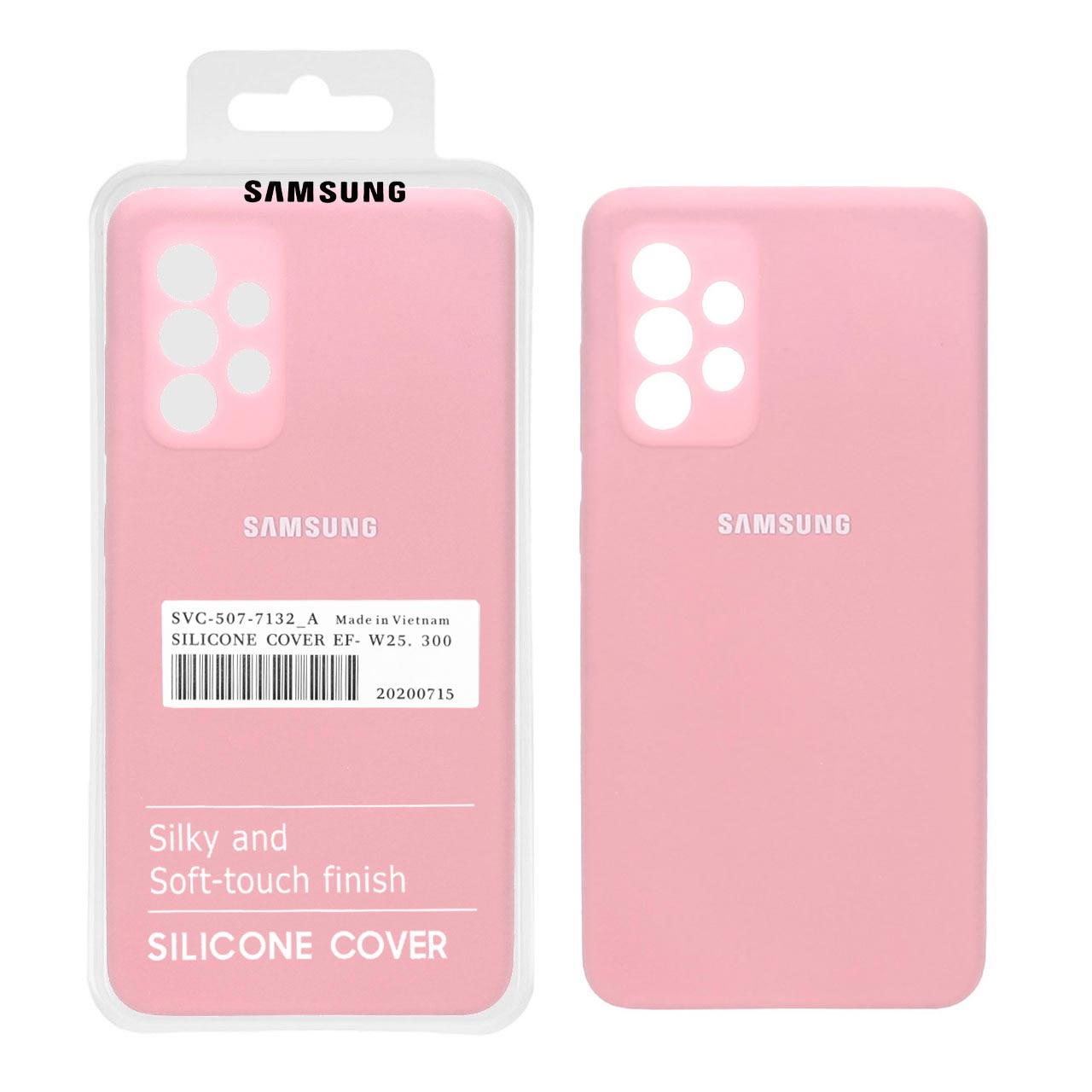 قاب سیلیکونی پاک کنی اورجینال درجه یک Samsung A33 - صورتی (پک دار)