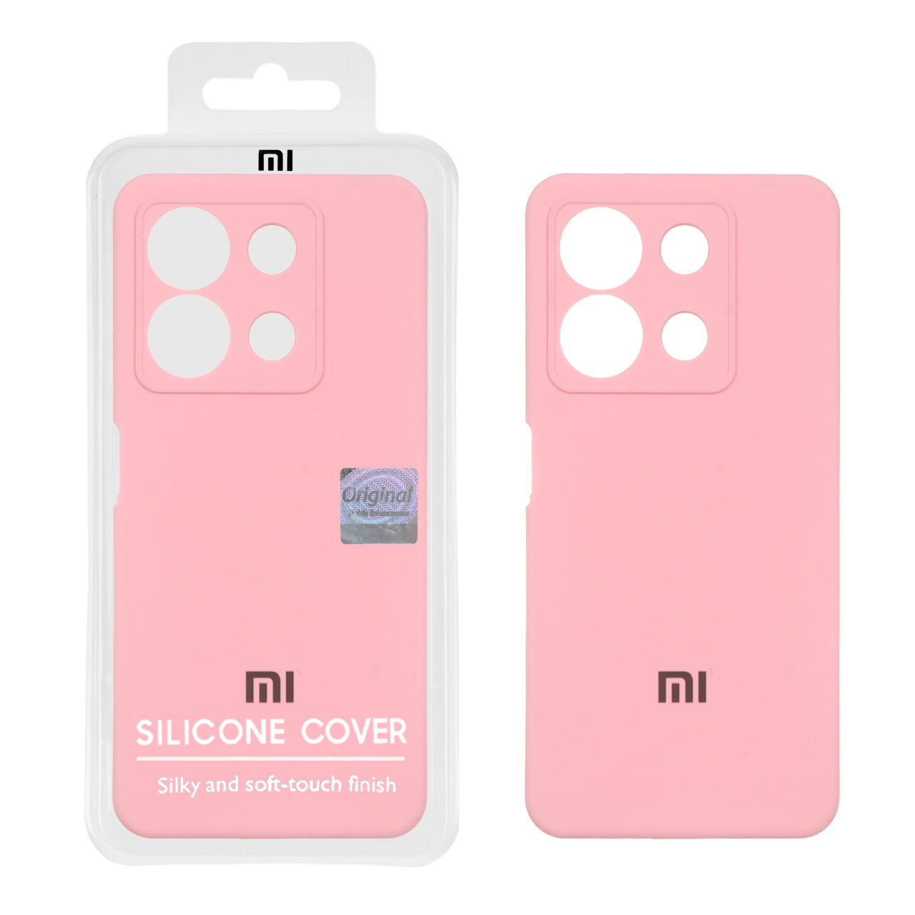 قاب سیلیکونی پاک کنی اورجینال Master Quality مدل Xiaomi Redmi Note 13 4G - صورتی (پک دار)