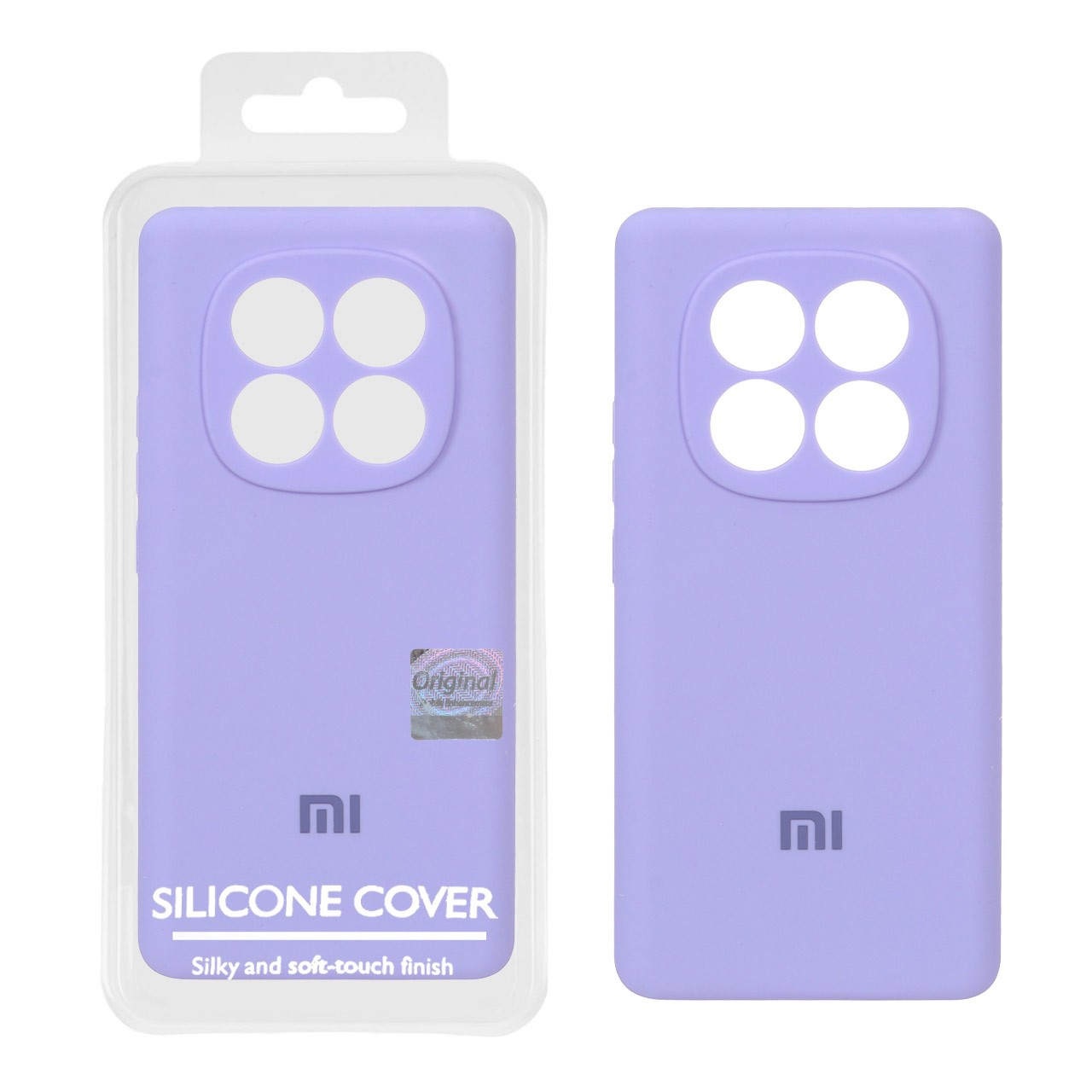 قاب سیلیکونی پاک کنی اورجینال Master Quality مدل Xiaomi Redmi Note 14 Pro 4G - بنفش روشن (پک دار )