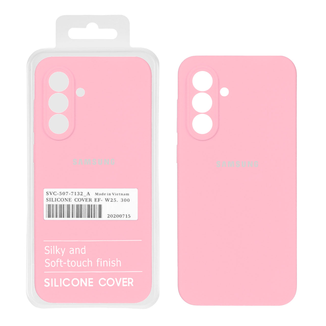 قاب سیلیکونی پاک کنی اورجینال درجه یک Samsung Galaxy A56 / A36 - صورتی (پک دار)