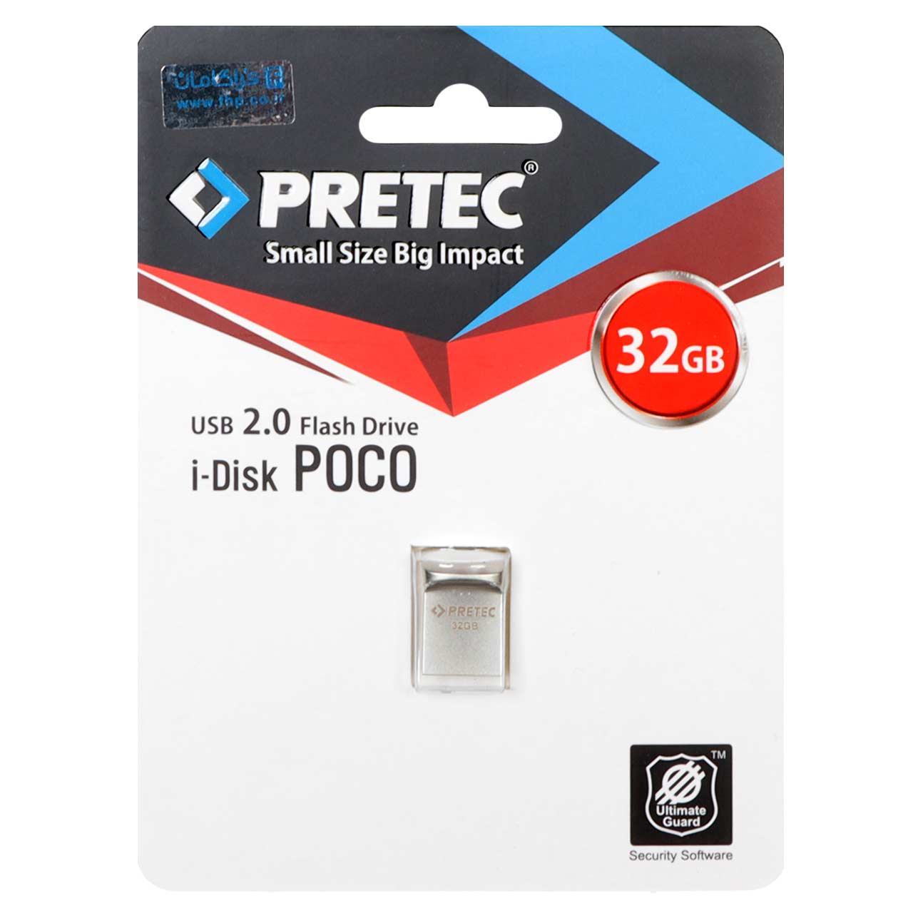 Pretec Poco USB 2.0 Flash Memory - 32GB - نقره ای (گارانتی فراگامان)