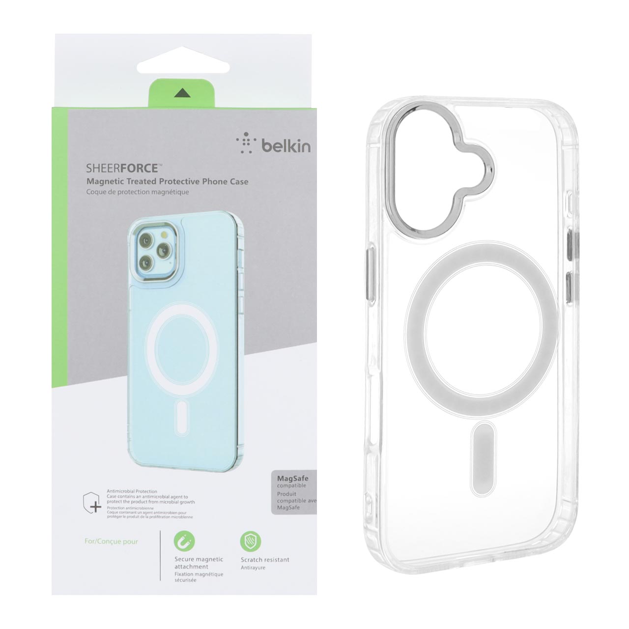 قاب belkin شفاف Magsafe مدل Apple iPhone 17 (پک دار)