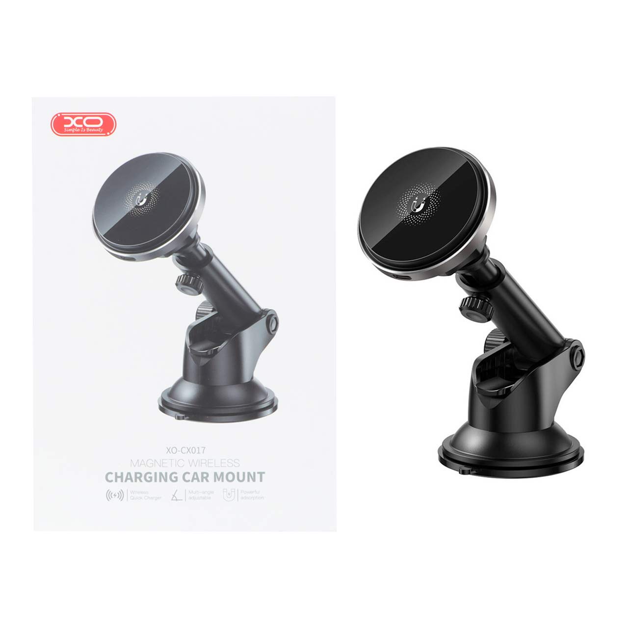 هولدر و شارژر وایرلس گوشی موبایل XO مدل XO-CX017 - مشکی