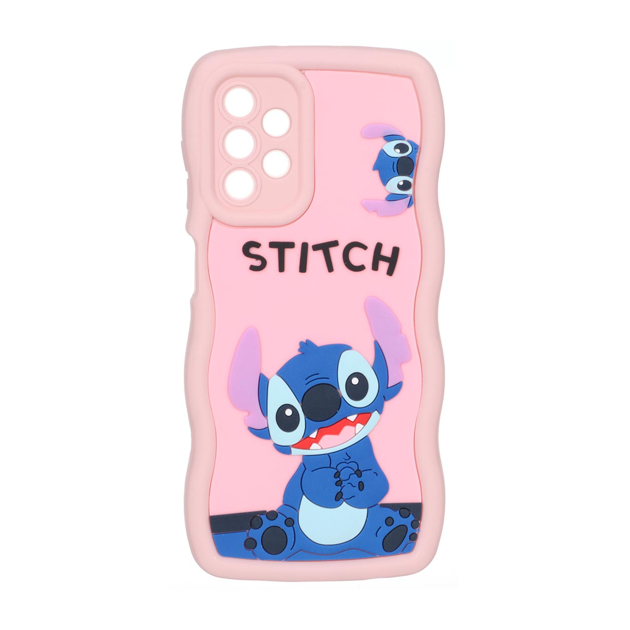 قاب کنگره ای عروسک برجسته محافظ لنزدار Samsung Galaxy A13 4G - طرح 93