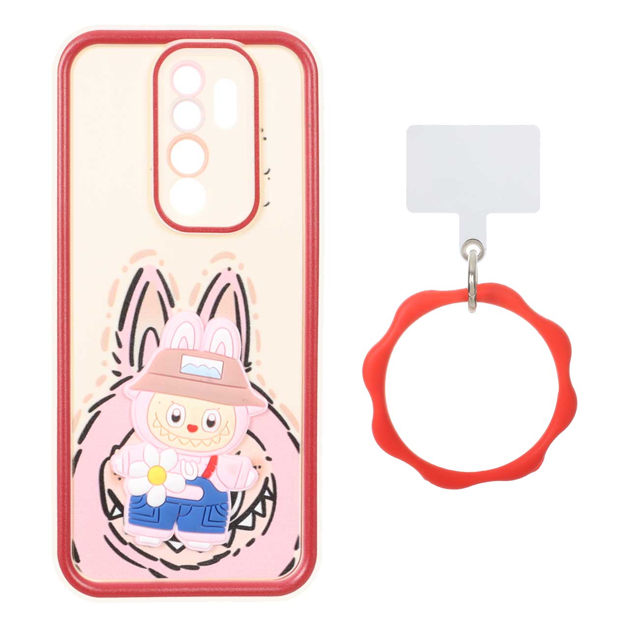 قاب Solid Case عروسک برجسته النگویی Xiaomi Redmi Note 8 Pro - طرح 234