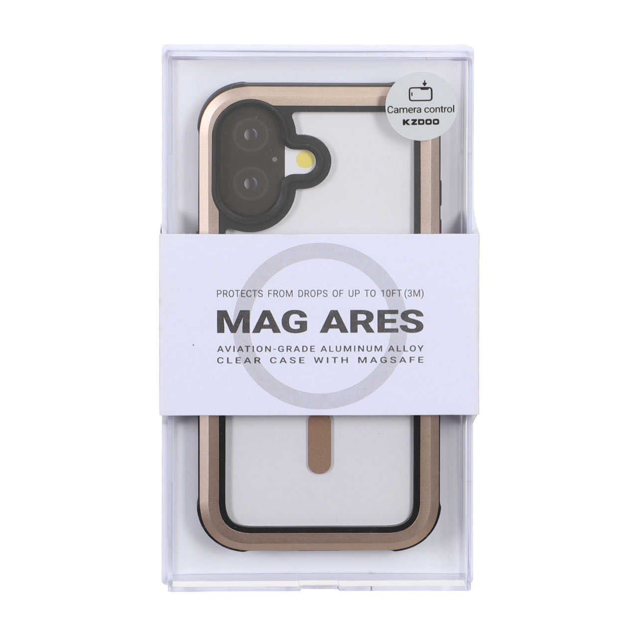 قاب Original KZDoo MAG Ares مدل Apple iPhone 17 - طلایی (پک دار) - NTC