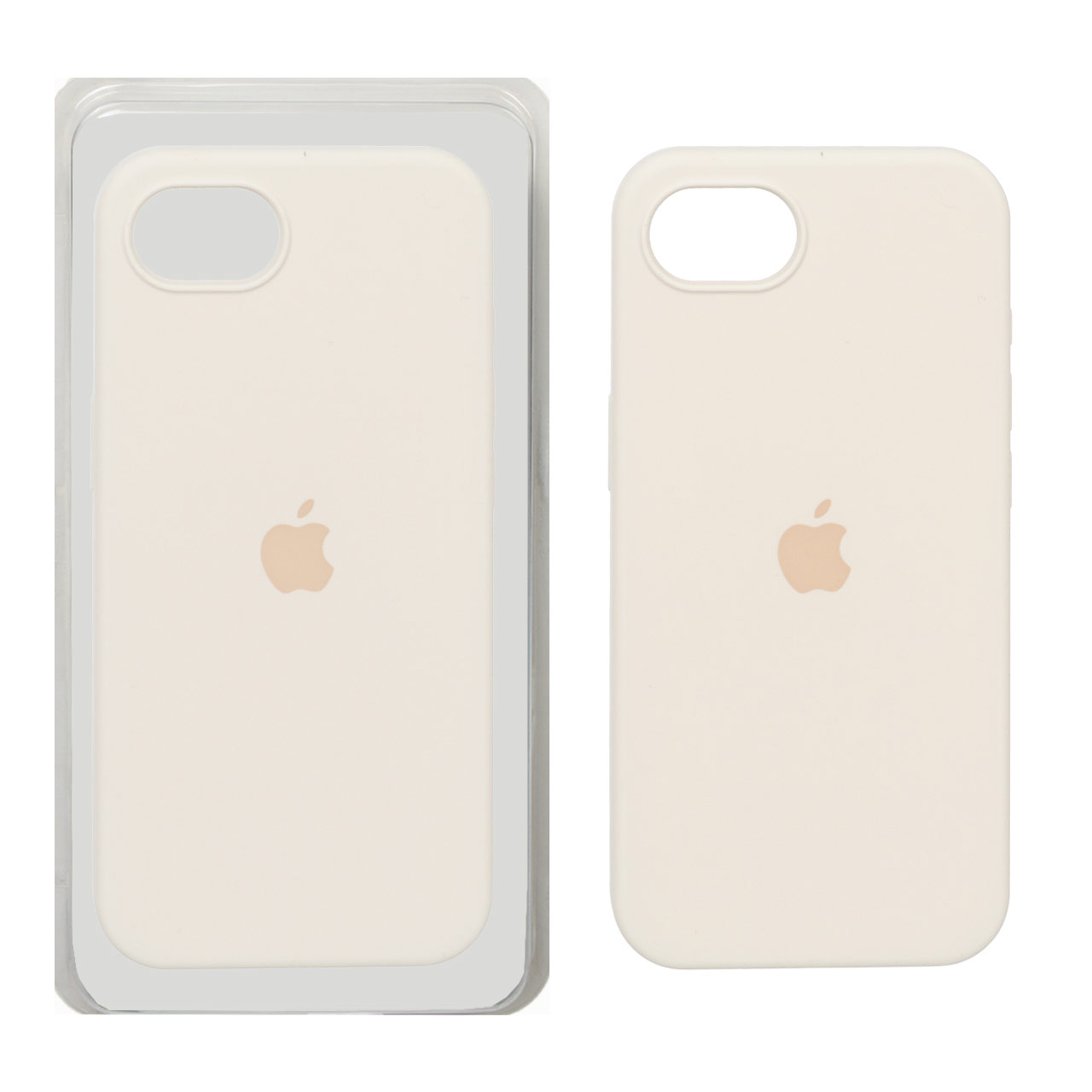 قاب سیلیکونی پاک کنی اورجینال Apple iPhone 16e - شیری (پک اصلی)