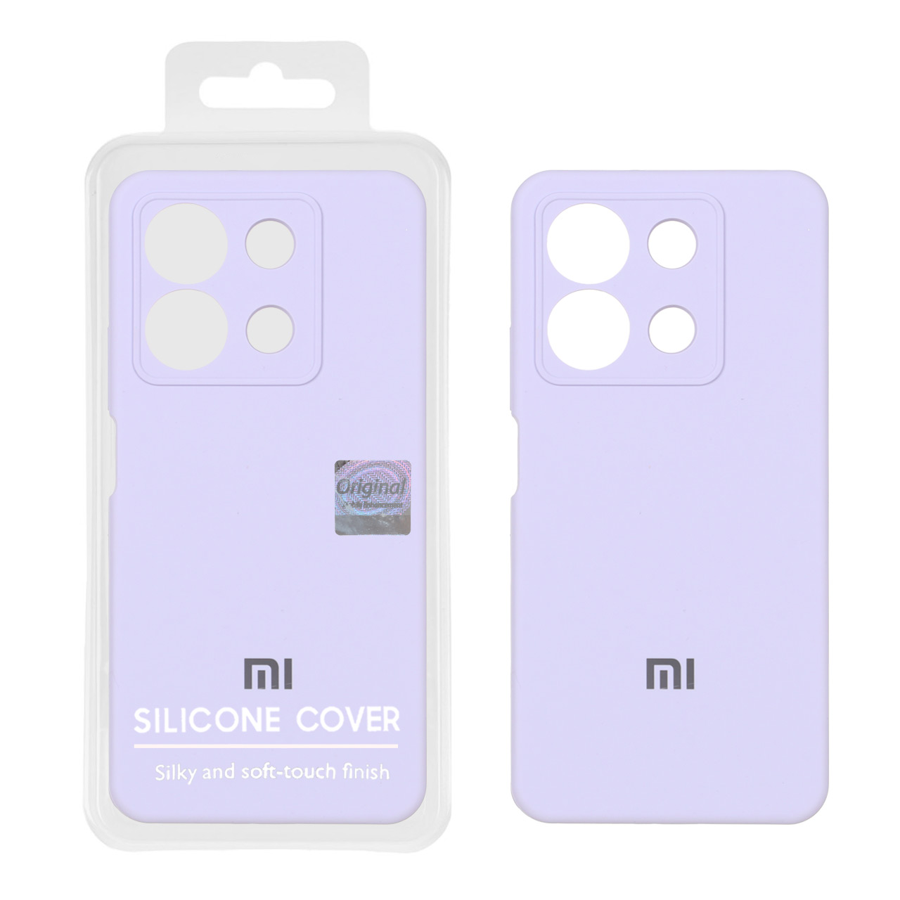 قاب سیلیکونی پاک کنی اورجینال Master Quality مدل Xiaomi Redmi Note 13 4G - یاسی (پک دار)