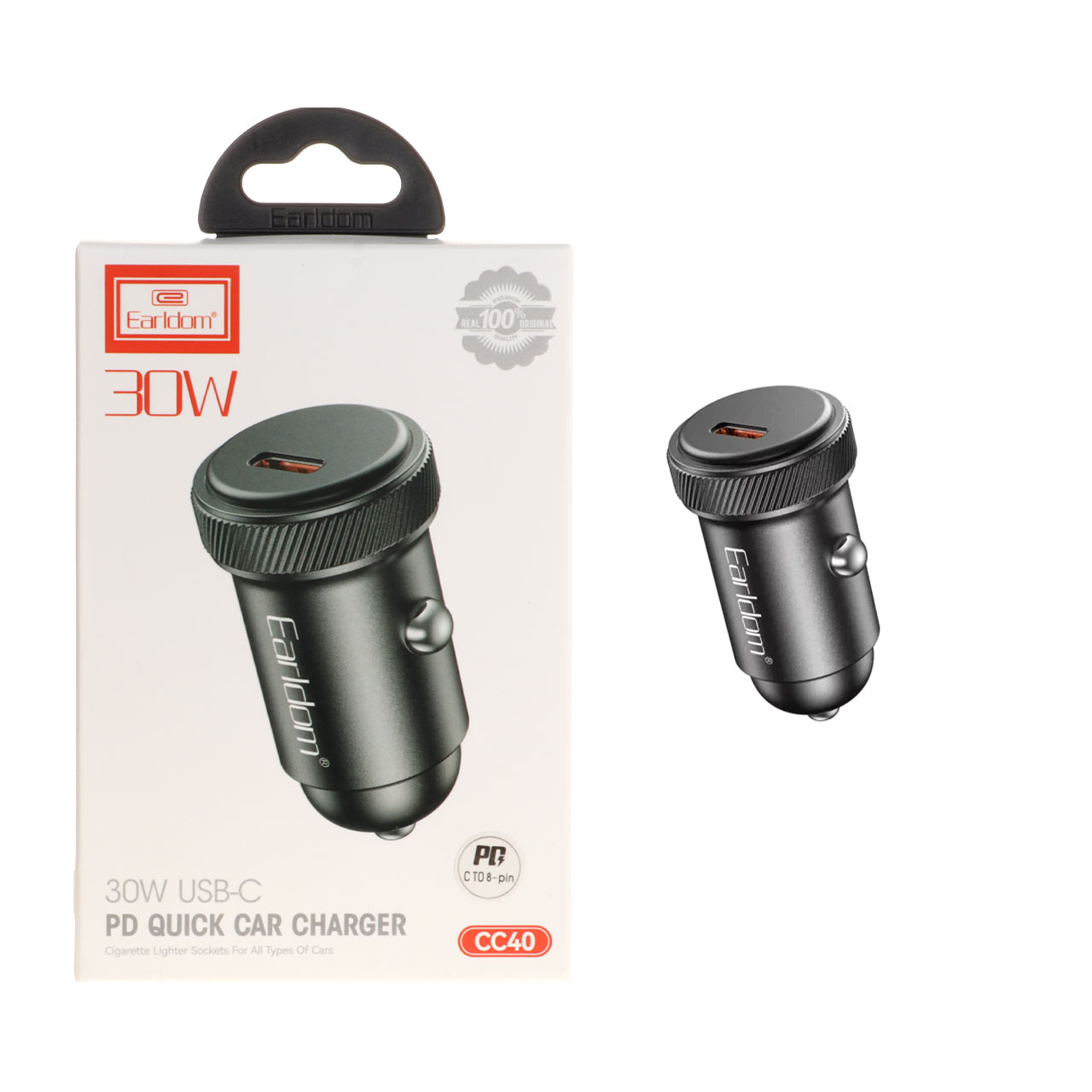 شارژر فندکی PD و فست تک پورت Earldom مدل CC40 - مشکی