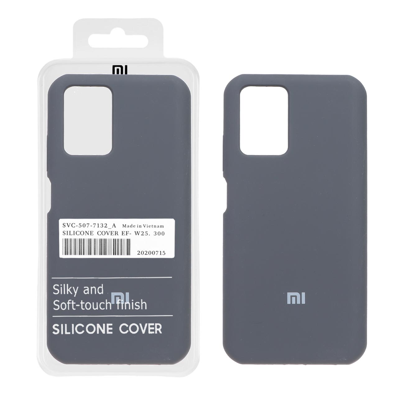 قاب سیلیکونی پاک کنی اورجینال درجه یک Xiaomi Redmi Note 10 4G / Redmi Note 10S / Poco M5S - خاکستری (پک دار)