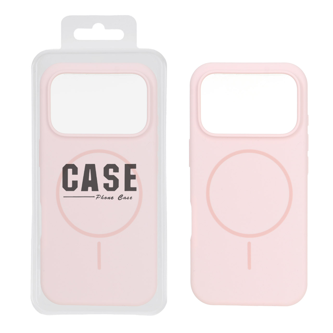 قاب سیلیکونی پاک کنی اورجینال درجه یک MagSafe مدل Apple iPhone 17 Pro - صورتی روشن (پک دار)