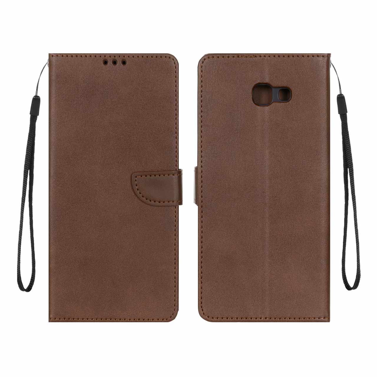 کیف چرمی موبایل مگنتی محافظ لنزدار Samsung Galaxy A720 / A7 (2017) - قهوه ای
