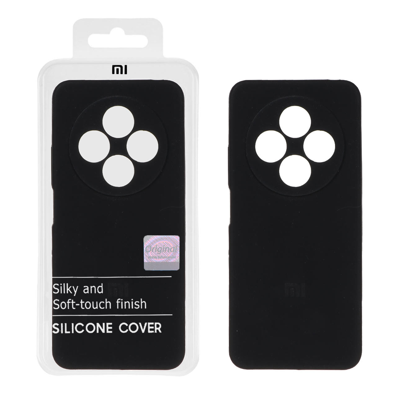 قاب سیلیکونی پاک کنی اورجینال Master Quality مدل Xiaomi Redmi 14C / Redmi A4 / Poco C75 - مشکی (پک دار)