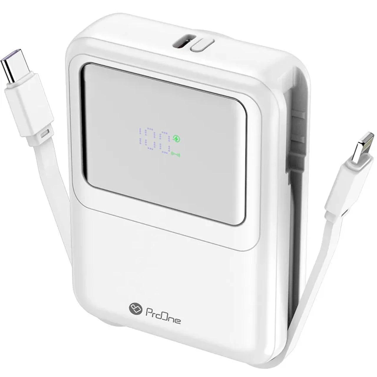 پاوربانک وایرلس و فست شارژ ProOne 10000mAh مدل PPB5116N Power Max 22.5W - سفید