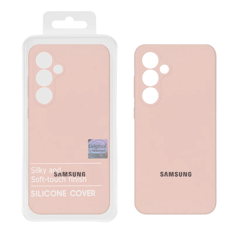 قاب سیلیکونی پاک کنی اورجینال Master Quality مدل Samsung Galaxy S24 FE - کرم نارنجی (پک دار)