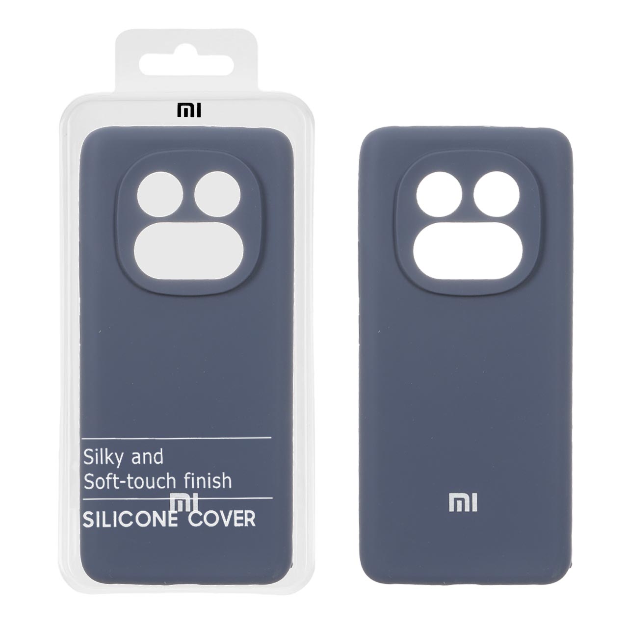 قاب سیلیکونی پاک کنی اورجینال درجه یک Xiaomi Redmi Note 14 Pro 5G / Redmi Note 14 Pro Plus 5G / Poco X7 5G - سرمه ای (پک دار)
