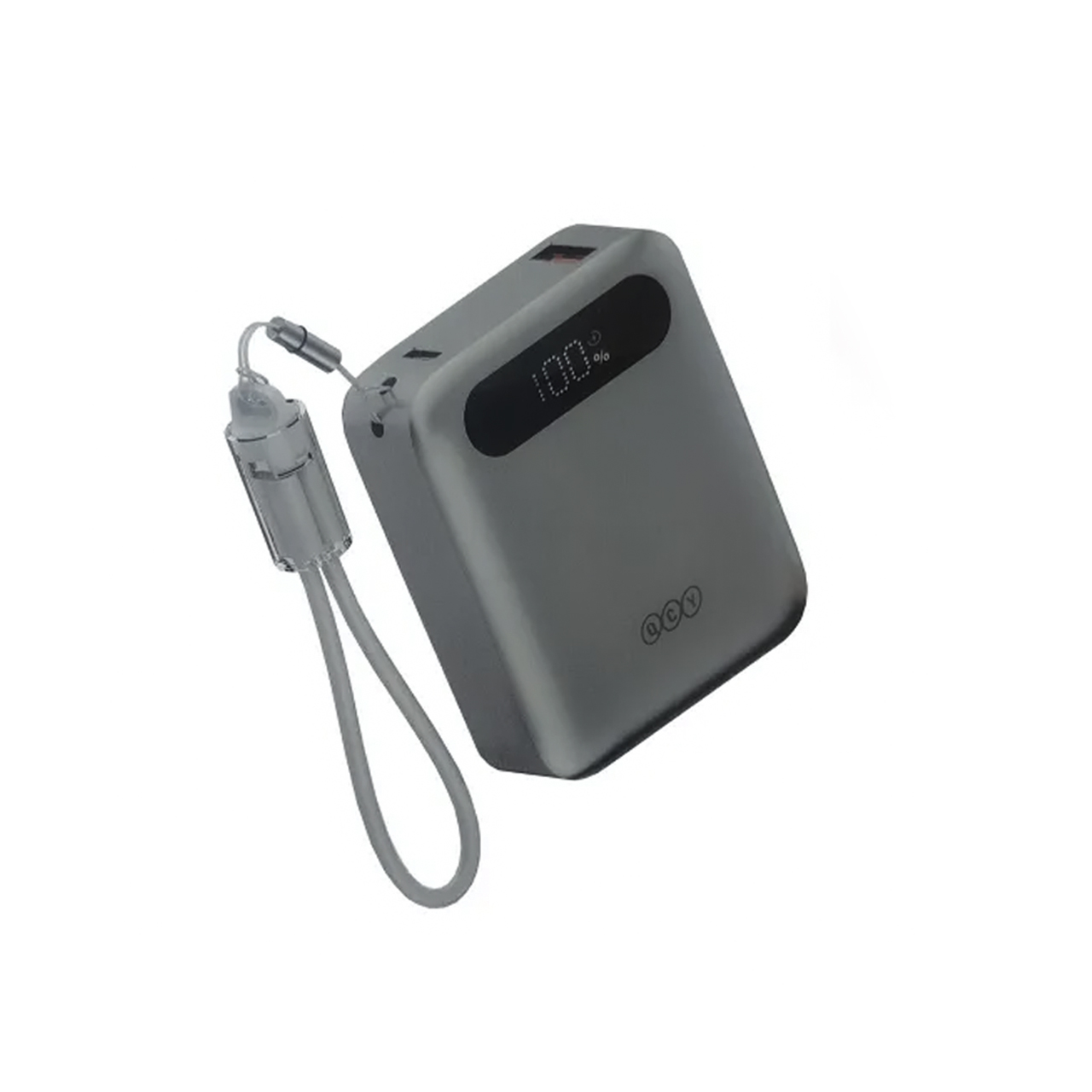 پاوربانک فست شارژ QCY 10000mAh مدل PB10D 22.5W - خاکستری (گارانتی 18 ماهه شرکتی)