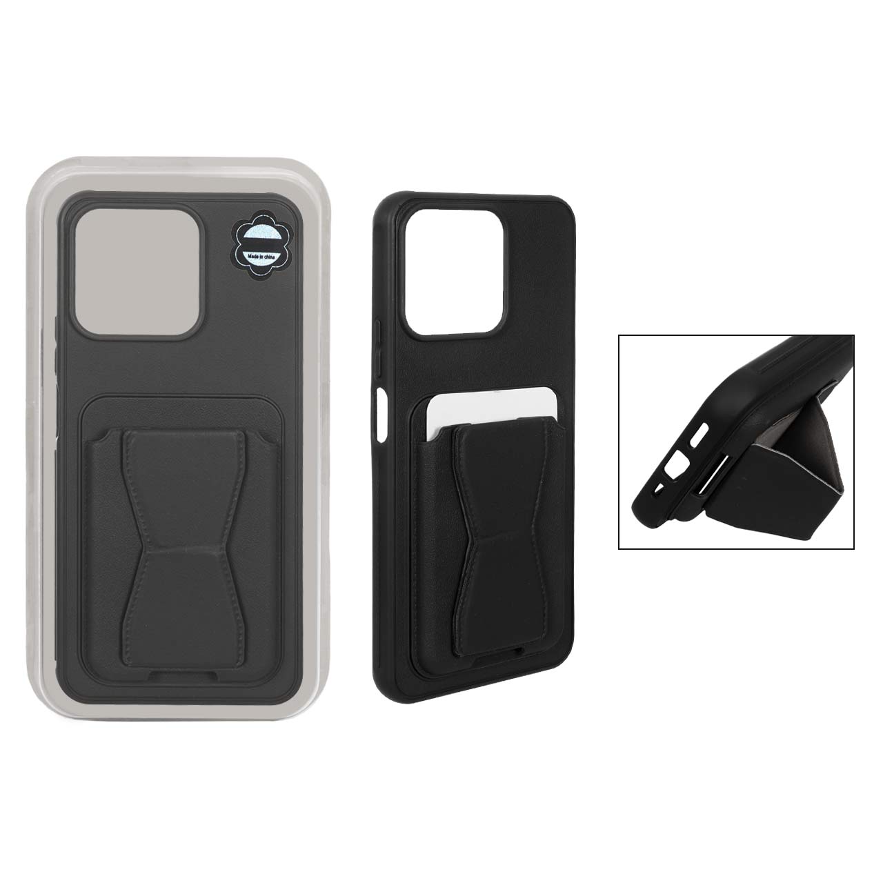 قاب چرمی Magsafe جاکارتی استندشو مگنتی Honor X7c - مشکی (پک دار) - MPS