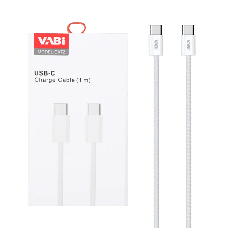 کابل شارژ VABI Type-C To Type-C مدل CA72 - سفید