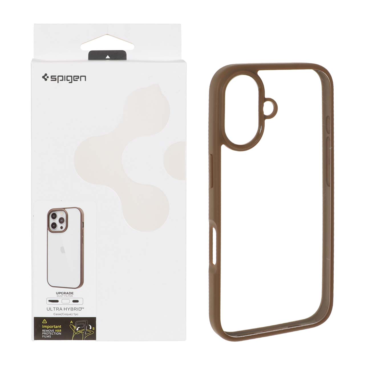 قاب اورجینال Spigen با توری اسپیکر فلزی Apple iPhone 16 - صحرایی (پک دار)