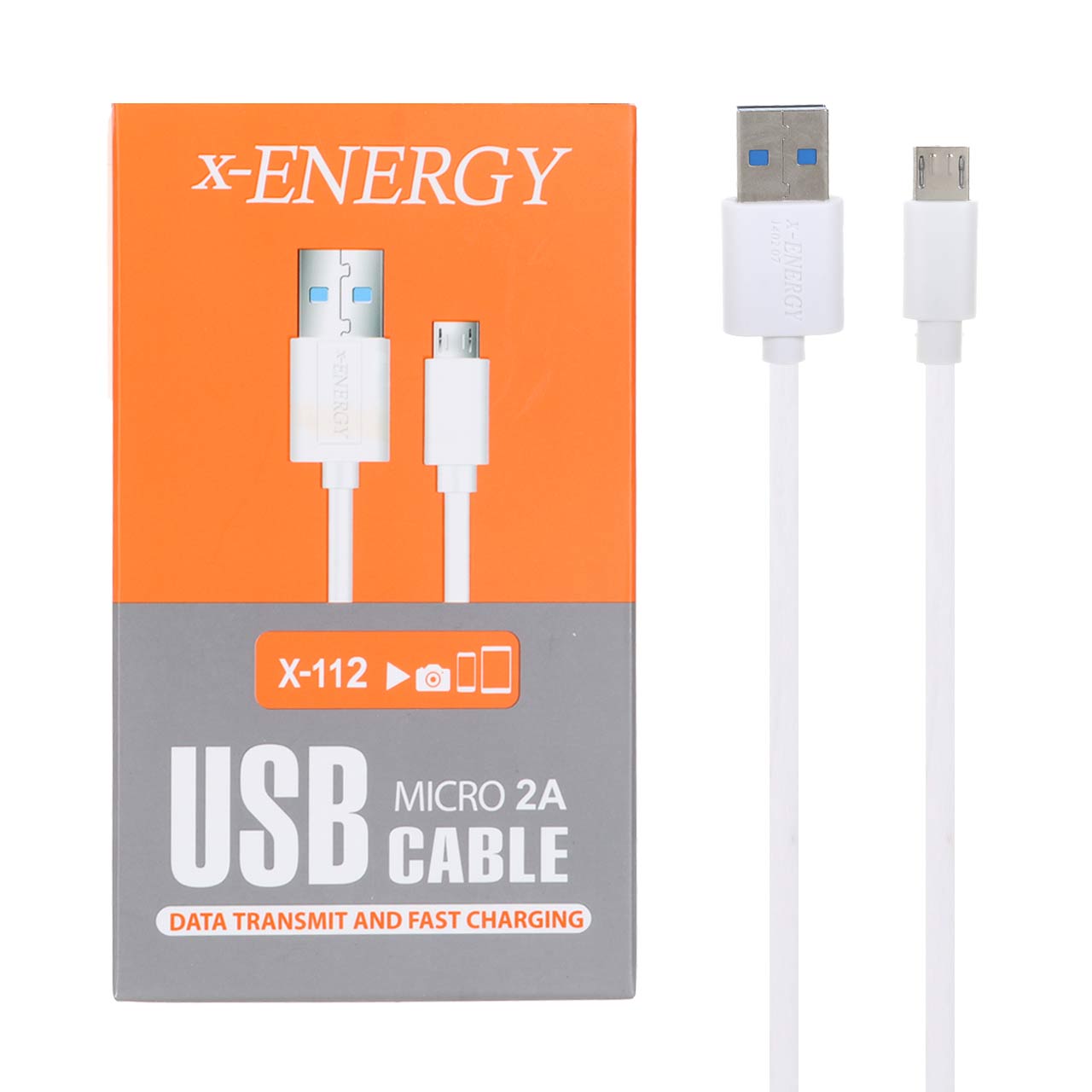 کابل شارژ 2 متری اندروید X-Energy مدل X-112 - سفید (گارانتی IPM)
