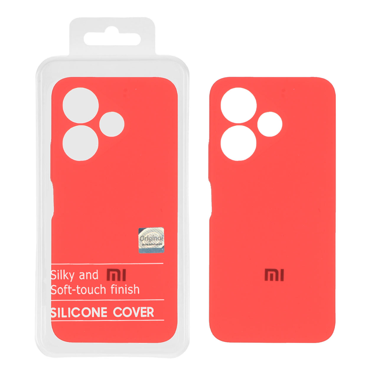 قاب سیلیکونی پاک کنی اورجینال Master Quality مدل Xiaomi Redmi 13X / Redmi 13 4G / Poco M6 4G - مرجانی (پک دار)