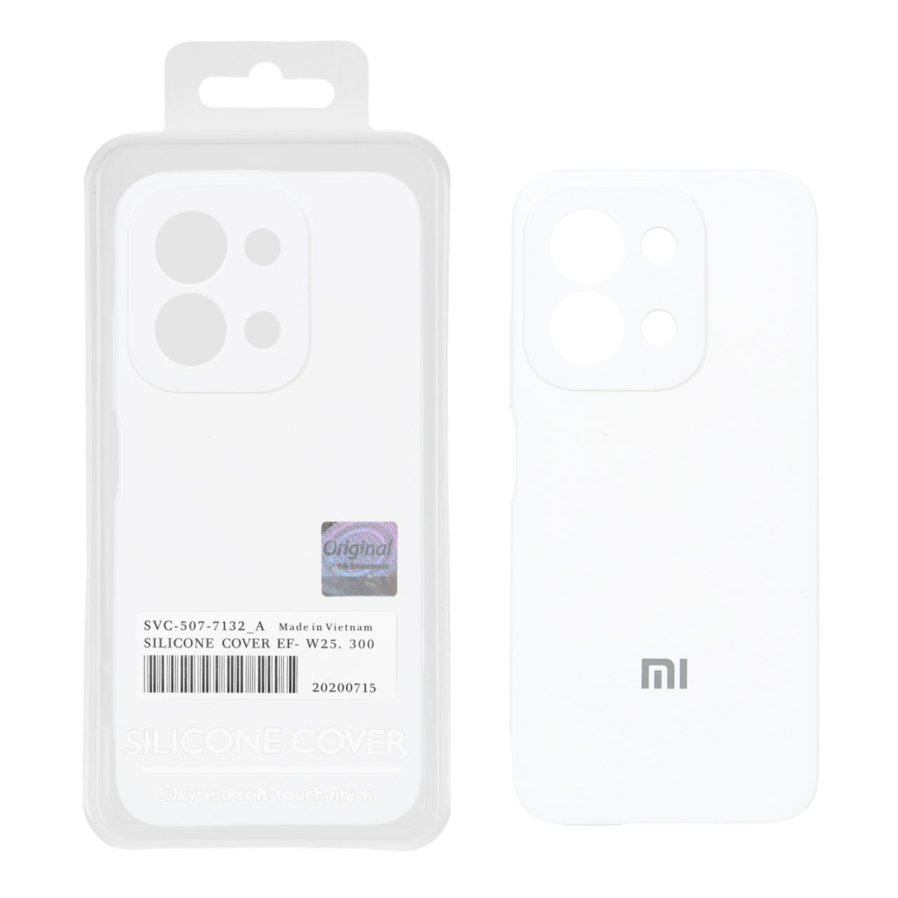 قاب سیلیکونی پاک کنی اورجینال Master Quality مدل Xiaomi Redmi 15C / Poco C85 - سفید (پک دار)