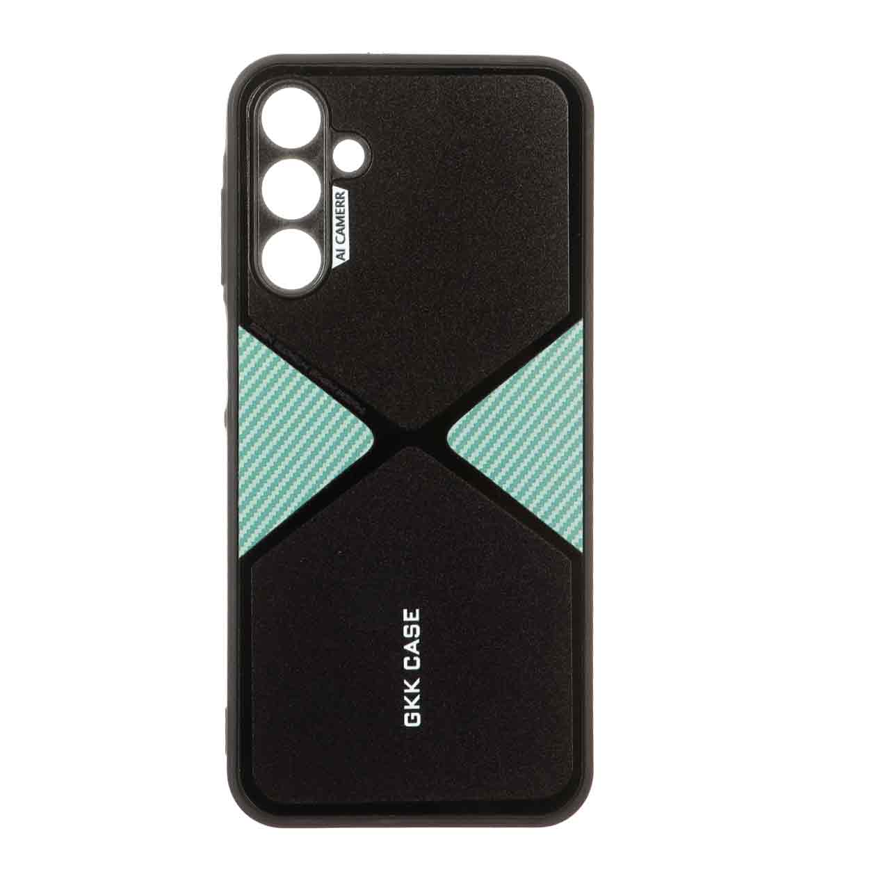 قاب GKK دور براق طرح X محافظ لنزدار Samsung Galaxy A15 - سبز