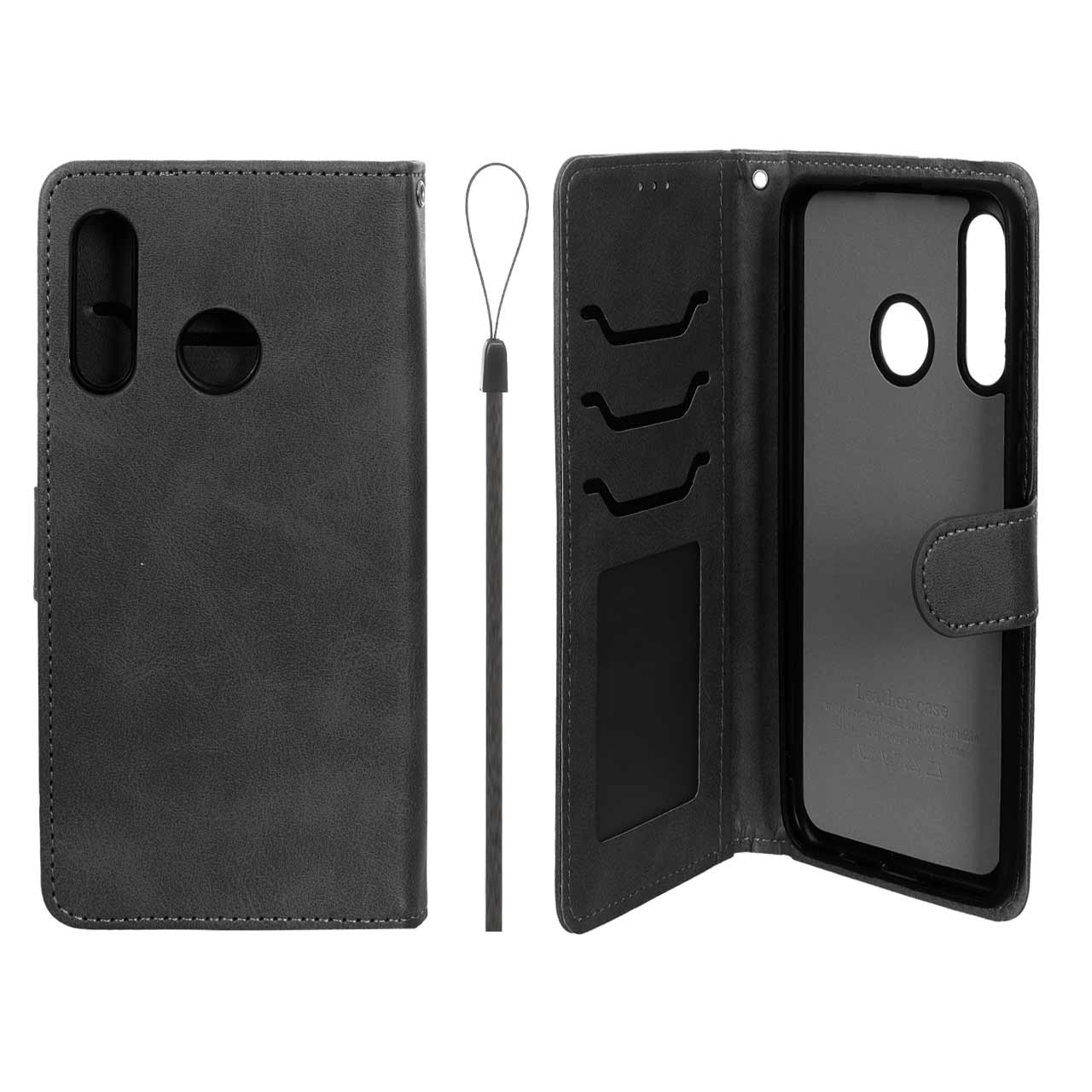 کیف موبایل مگنتی درجه یک داخل خز MNC Plus مدل Huawei P30 Lite - مشکی