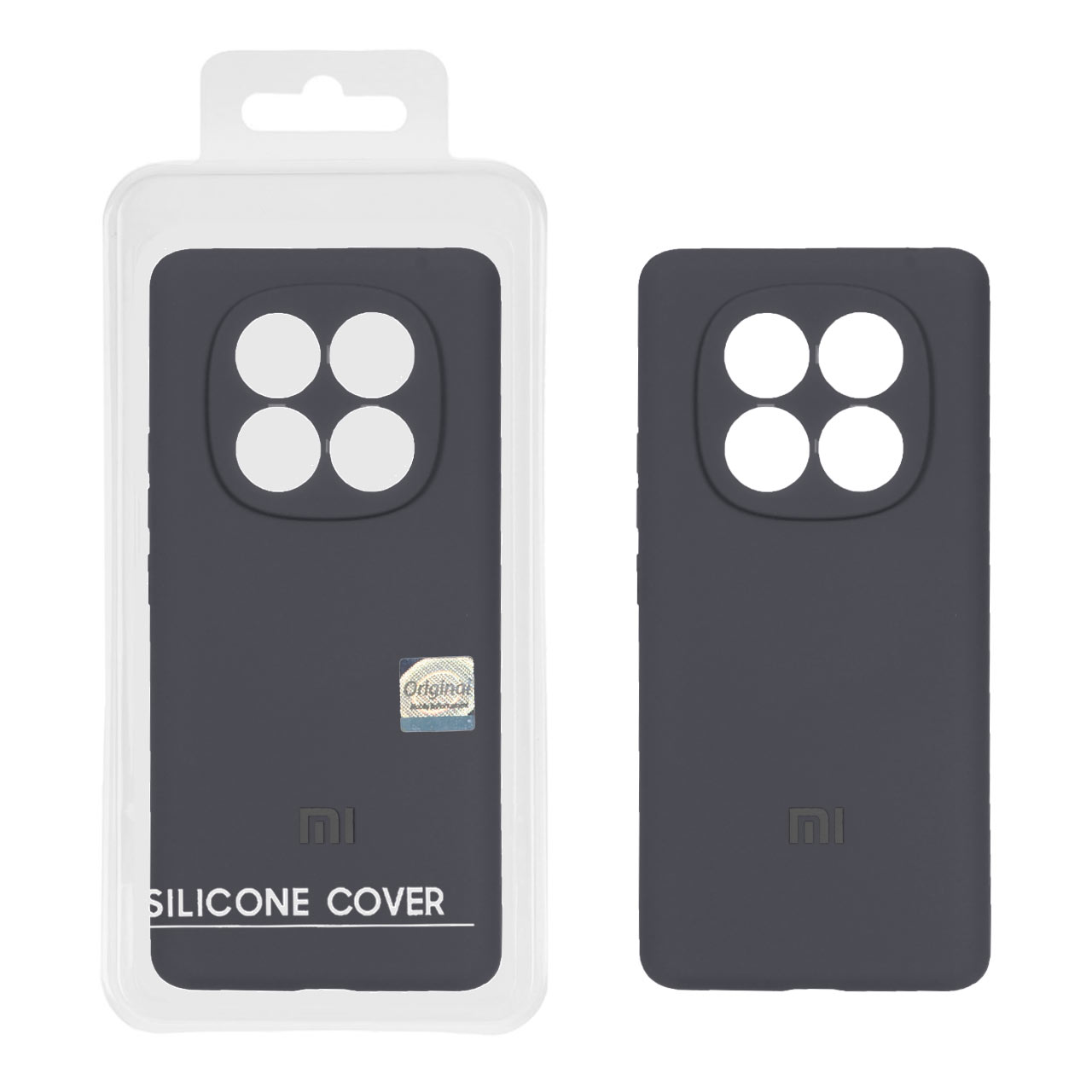 قاب سیلیکونی پاک کنی اورجینال Master Quality مدل Xiaomi Redmi Note 14 Pro 4G - خاکستری (پک دار)