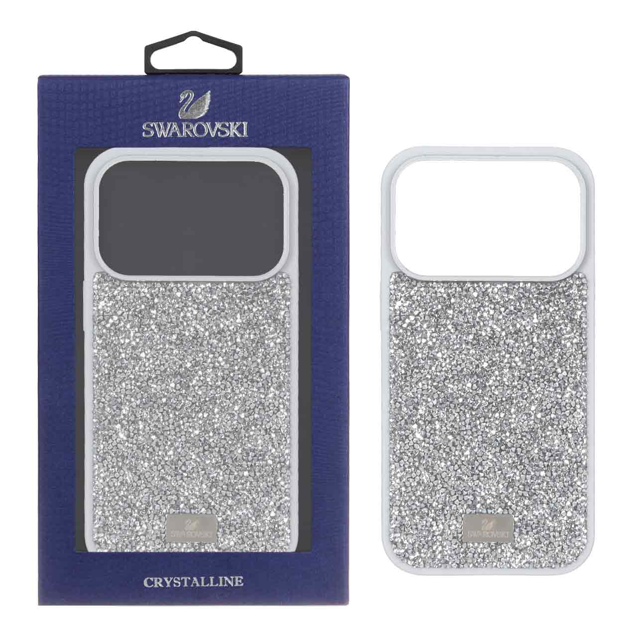 قاب Original Swarovski مدل Apple iPhone 17 Pro - نقره ای (پک دار)