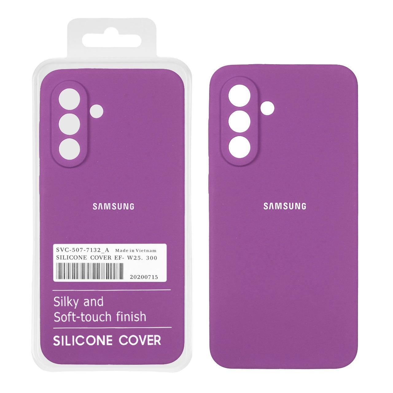 قاب سیلیکونی پاک کنی اورجینال درجه یک Samsung Galaxy A56 / A36 - ارغوانی (پک دار)